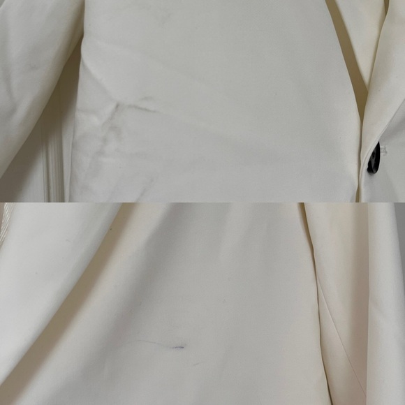 NWT ZARA White Double-Breasted Oversized Minimalist Blazer S Blogger Favourite - Picture 15 of 16